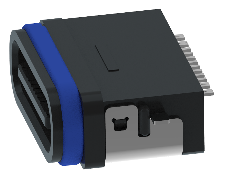 XB-ATCF-16-016-X TYPE C 16P 防水母座沉板0.8 L=7.45mm(U型全塑款)